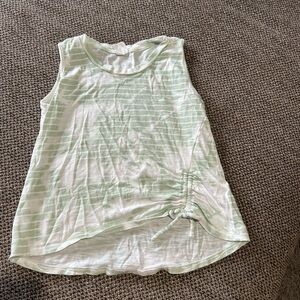 Green Striped Kids Sleeveless Top